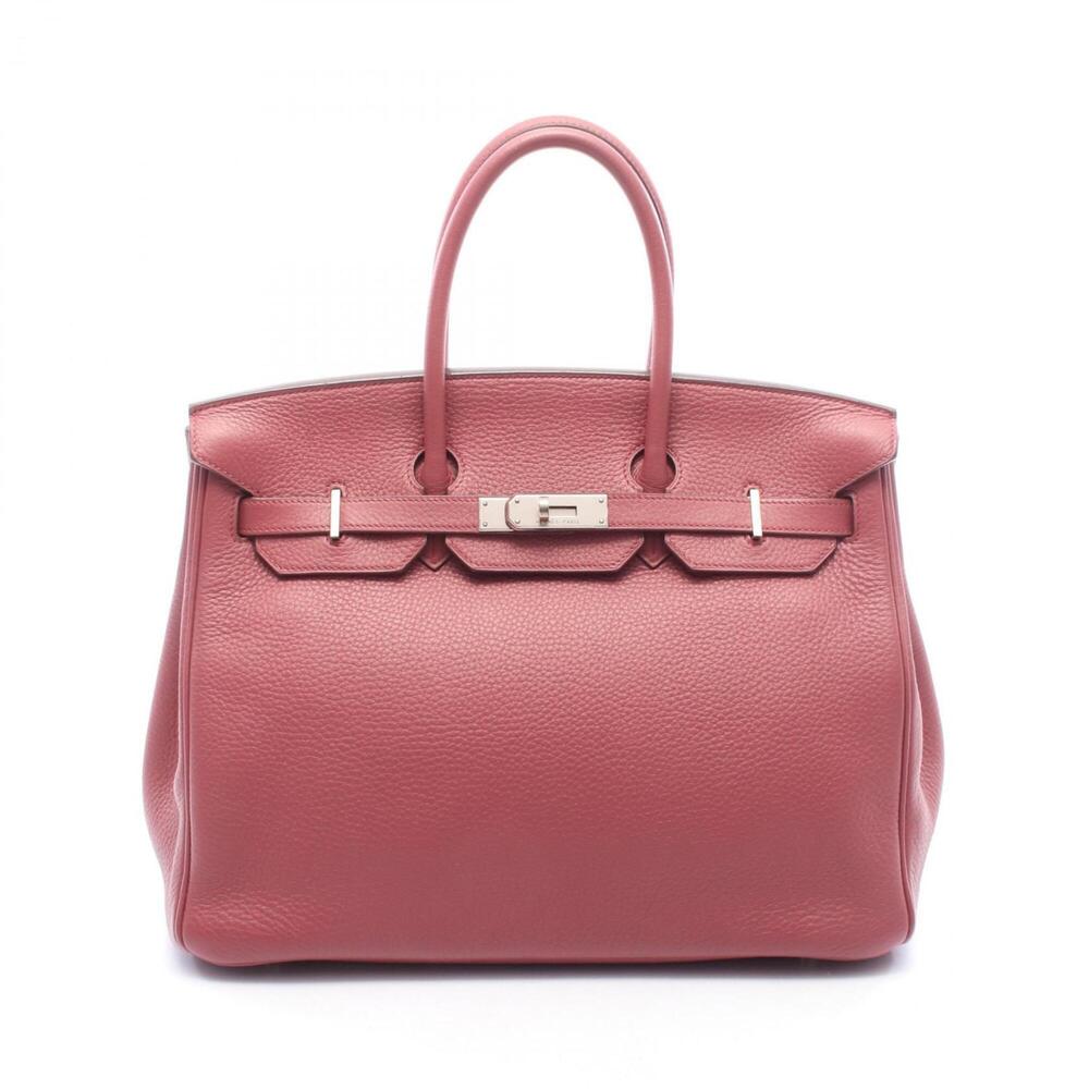 Hermes Birkin 35 Rosewood Handbag, Taurillon Clemence Leather, Women's, Pink